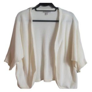 Women Within Cream Sweater with  Dolman Sleeves, Size 18/20